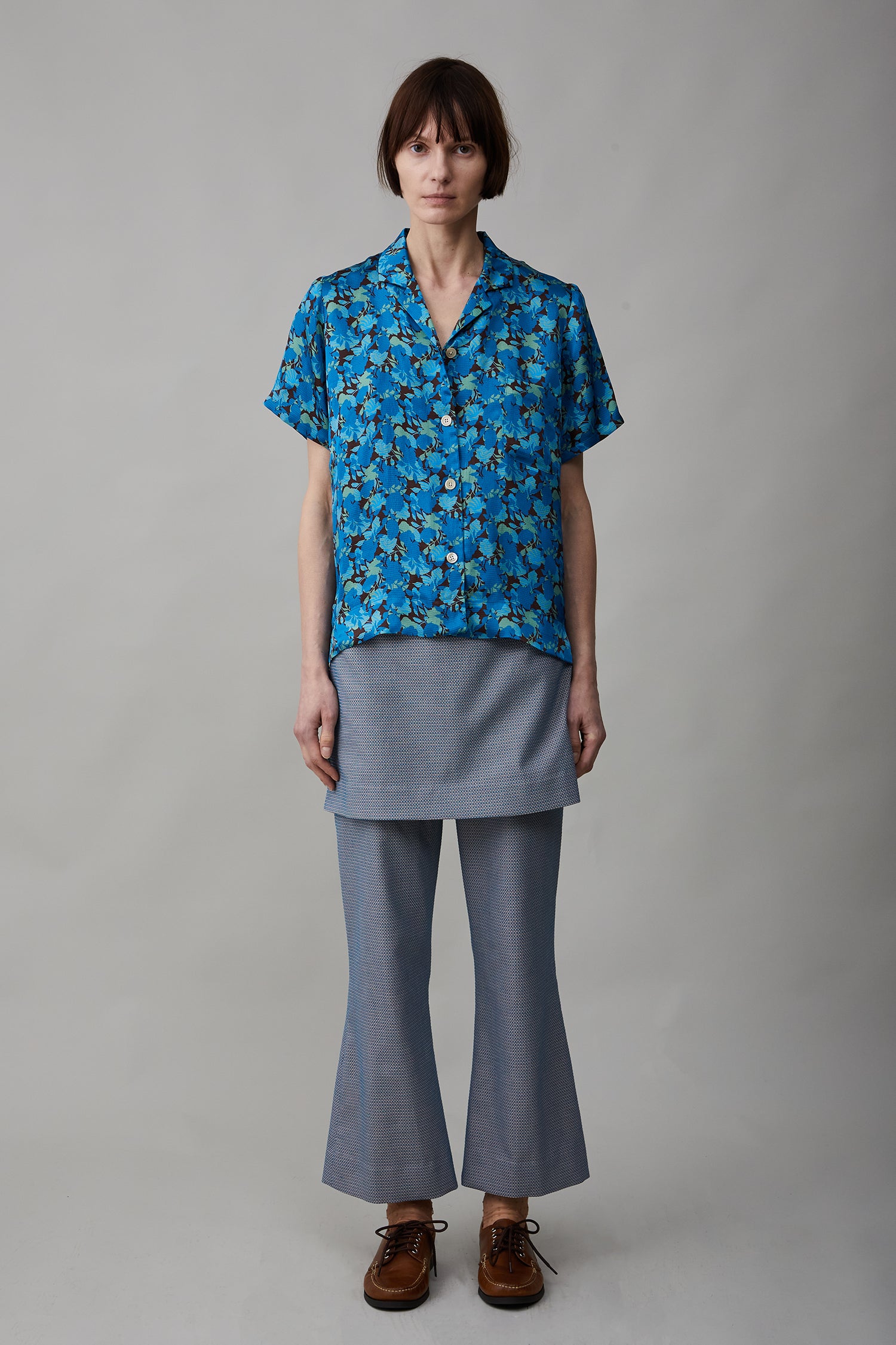 LAYLA PANT | JACQUARD TEAL – CARON CALLAHAN