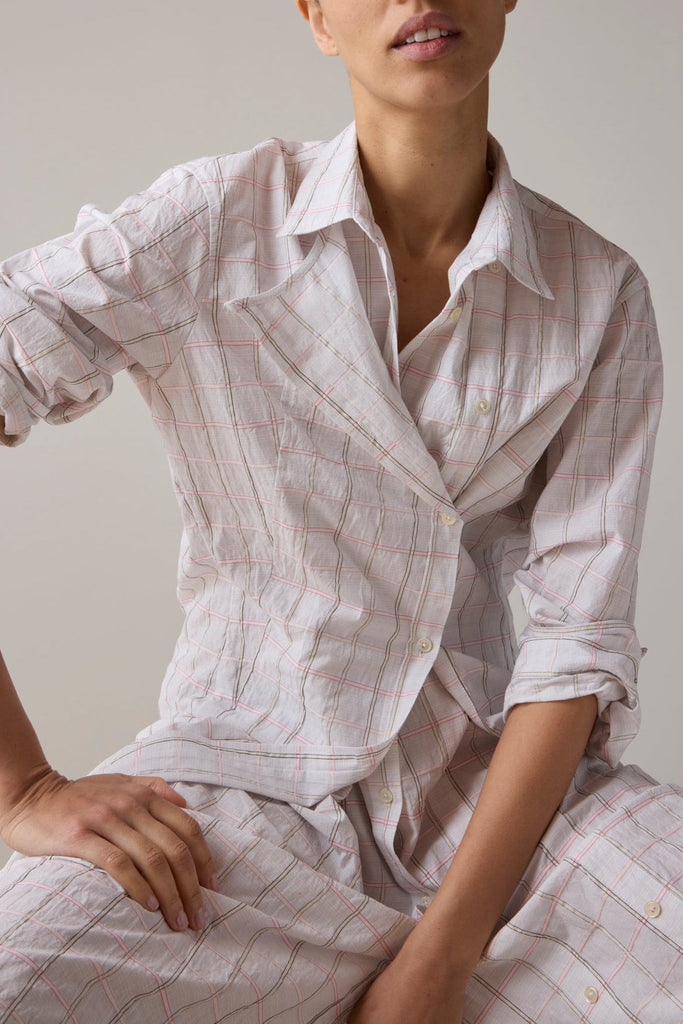 JONES DRESS | WHITE WINDOWPANE – CARON CALLAHAN