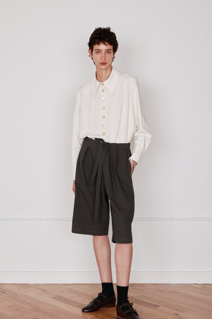sheller シェリエ gingham tweed culottes CULOTTES – shéller / シェリエ