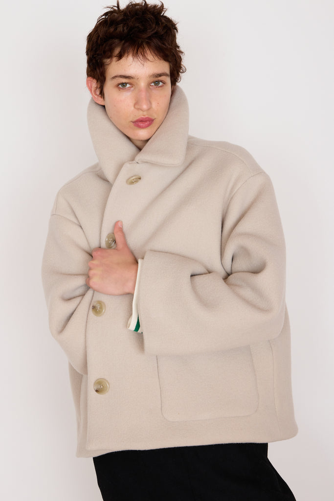 TRINITY COAT | OATMEAL DOUBLEFACE WOOL – CARON CALLAHAN