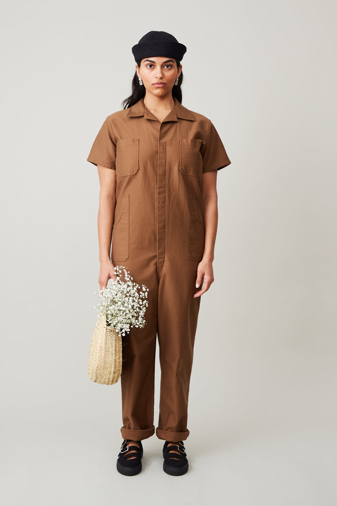 Crawford Jumpsuit Tobacco Twill CARON CALLAHAN