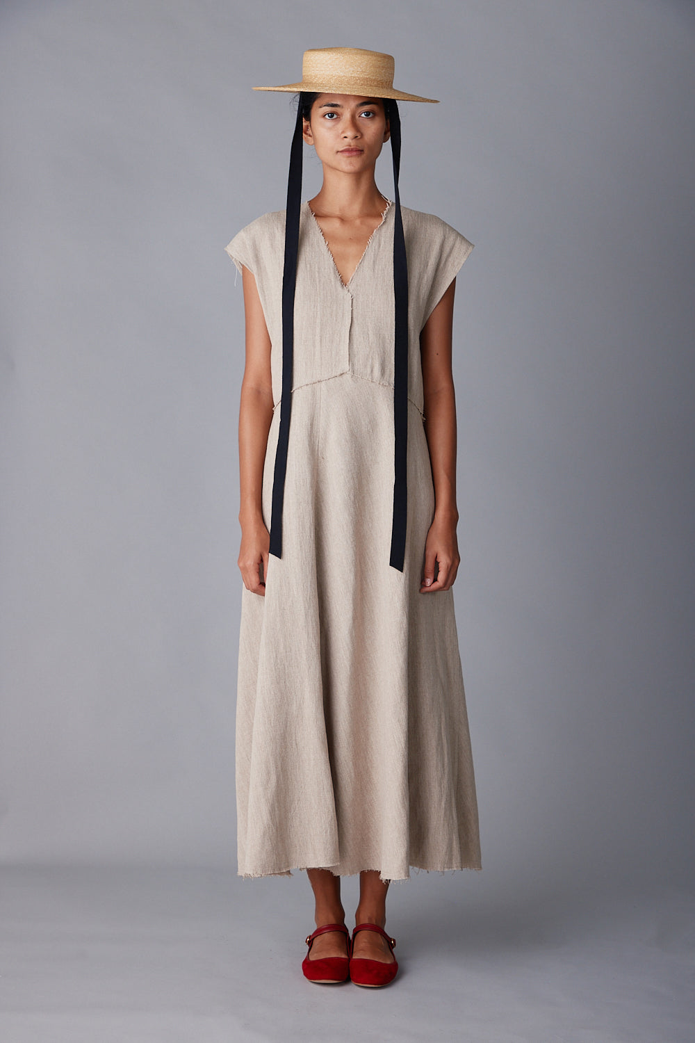 ワンピース nigel cabourn FOLKLORE DRESS LINEN ecru8 Folklore Gown | Buy White Folklore Dress Online