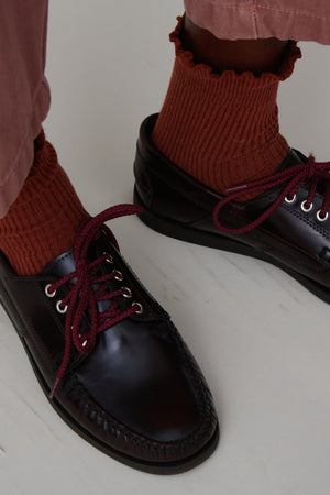 BAXTER BOAT SHOE | OXBLOOD SATIN LEATHER