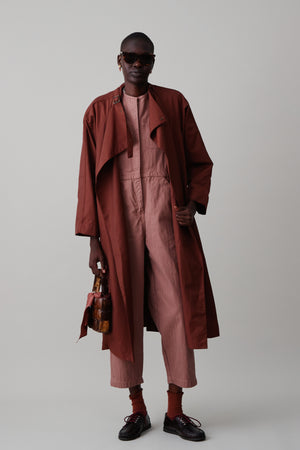 SARAFINA TRENCH | CLARET TECHNICAL COTTON