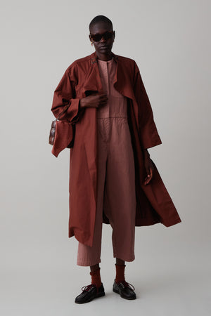 SARAFINA TRENCH | CLARET TECHNICAL COTTON