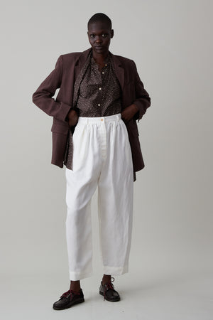 BRADY TROUSER | CREAM TENCEL LINEN