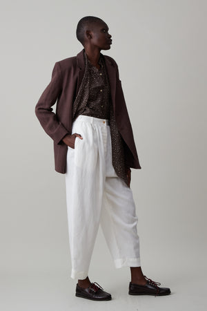 BRADY TROUSER | CREAM TENCEL LINEN