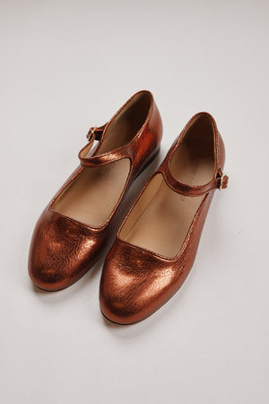 ELLIE MARY JANES | ROSE METALLIC