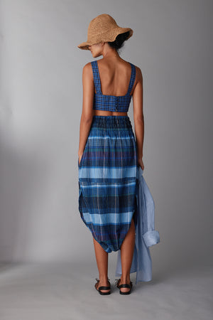 TULIP PANT | BLUE MADRAS PLAID