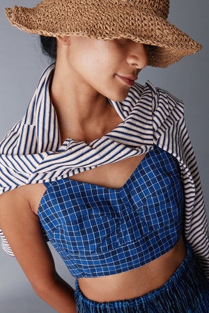 VIVIAN BRALETTE | BLUE BOX PLAID