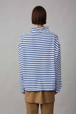 ONA LONG SLEEVE | BLUE AND WHITE STRIPE