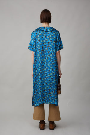 ARTHUR DRESS | PETROL PALM FLORAL VISCOSE