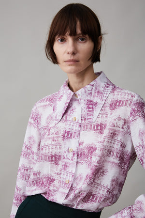 COOPER SHIRT | MAUVE SCENIC PRINT VISCOSE