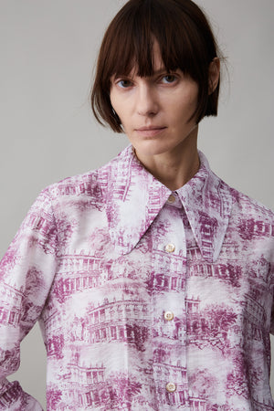 COOPER SHIRT | MAUVE SCENIC PRINT VISCOSE