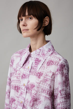 COOPER SHIRT | MAUVE SCENIC PRINT VISCOSE