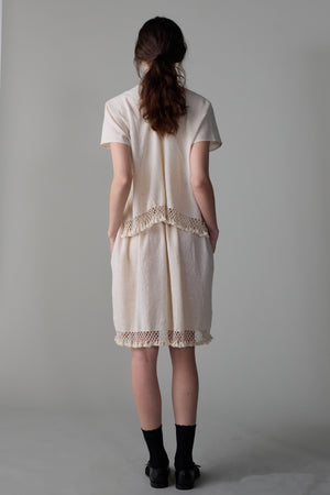 KAMIA DRESS | FRINGE COTTON KHADI