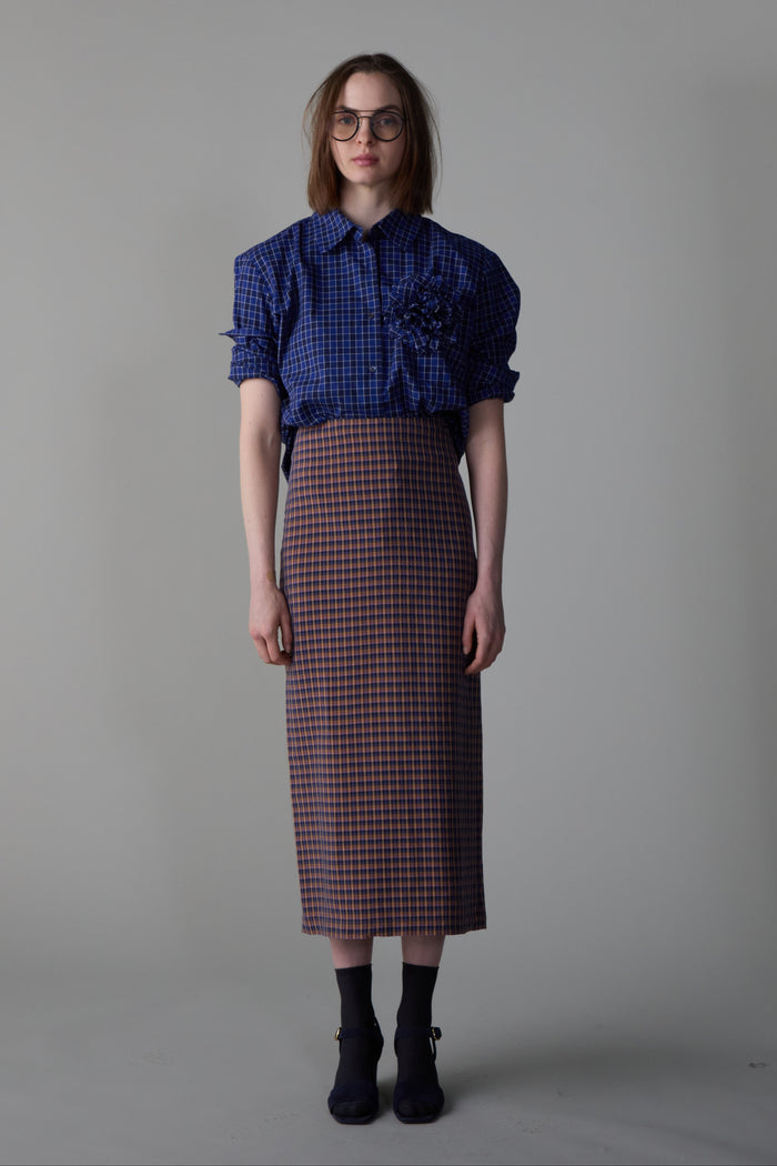 caron callahan LILA SKIRT Rose Plaid