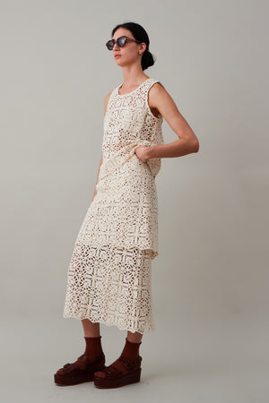 callahan crochet dress Callahan | Dresses | Callahan Crochet Maxi Cream Dress