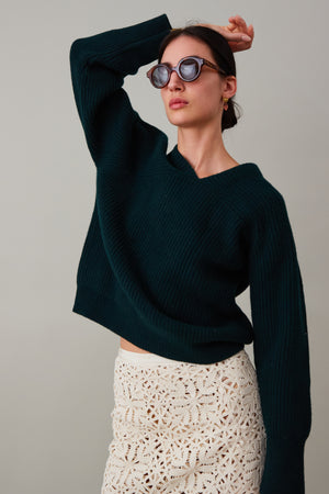 ERIN SWEATER | FOREST WOOL