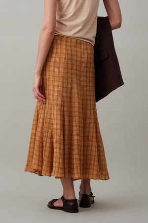 DIYA SKIRT | GINGER GAUZE PLAID