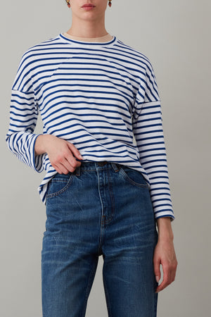 MILES SHIRT | BLUE AND WHITE STRIPE