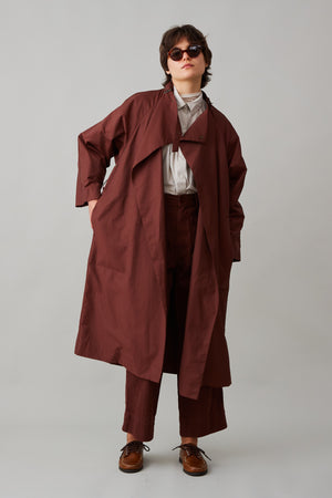 SARAFINA TRENCH | CLARET TECHNICAL COTTON