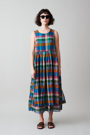SYLVIA DRESS | BRIGHT SPACE DYED PLAID