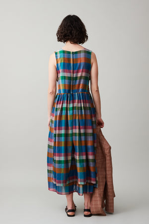 SYLVIA DRESS | BRIGHT SPACE DYED PLAID