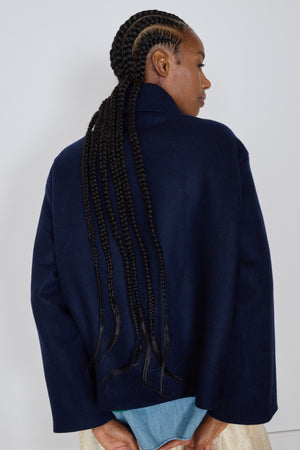 TRINITY COAT | NAVY WOOL MELTON