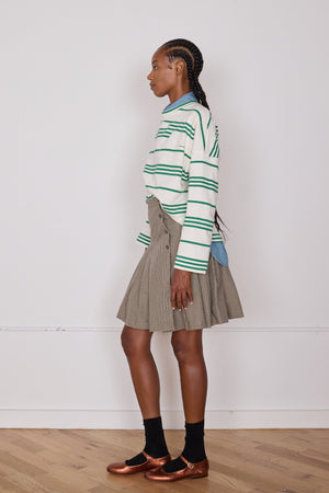 TOSHI SKIRT | BROWN & BLACK MINI CHECK