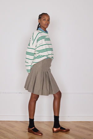 TOSHI SKIRT | BROWN & BLACK MINI CHECK