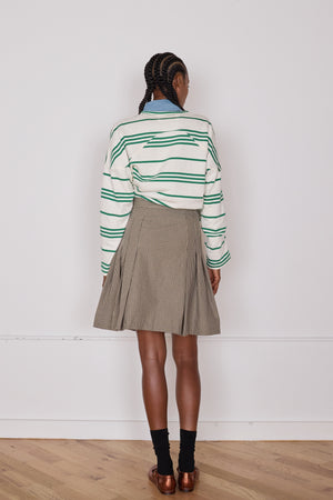TOSHI SKIRT | BROWN & BLACK MINI CHECK