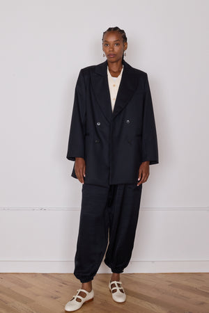 ADOLFO COAT | BLACK WOOL