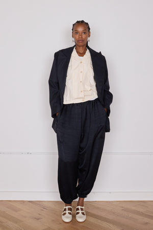 CARY PANT | BLACK SATIN VISCOSE