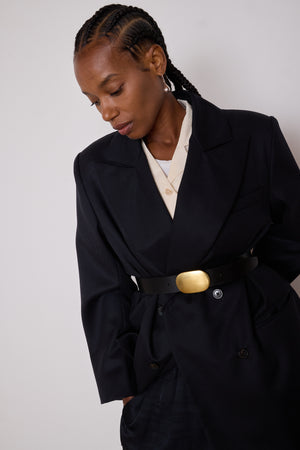 ADOLFO COAT | BLACK WOOL