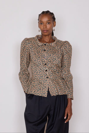 ROMEO SHIRT | BLACK & PEACH FLORAL