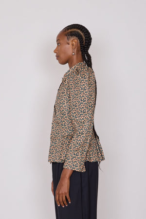ROMEO SHIRT | BLACK & PEACH FLORAL
