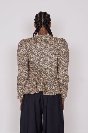 ROMEO SHIRT | BLACK & PEACH FLORAL
