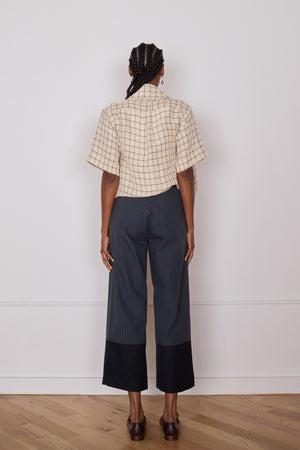 STEWART PANT | NAVY & BLACK MINI CHECK