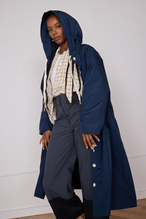 SIMONE TRENCH | NAVY CRISP NYLON