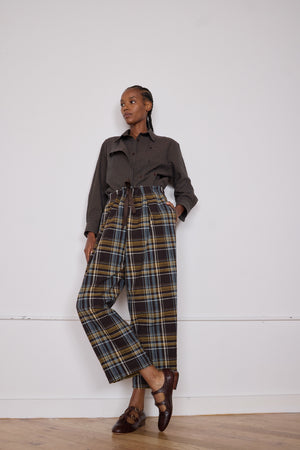 SCOOTER PANT | BROWN PLAID