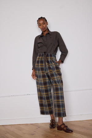 SCOOTER PANT | BROWN PLAID
