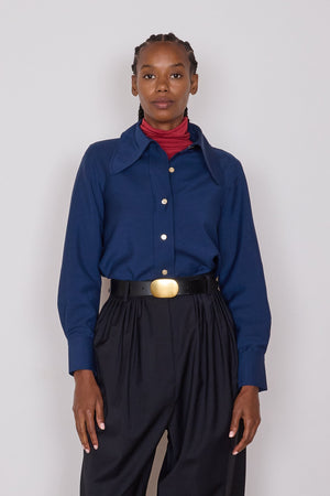 COOPER SHIRT | MARINE TROPICAL WOOL