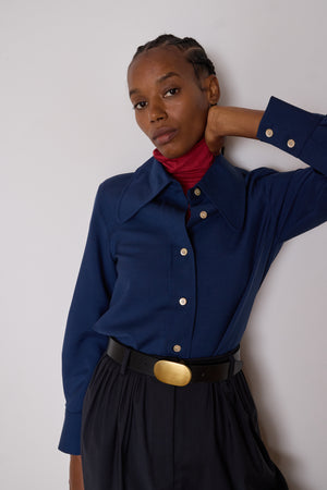 COOPER SHIRT | MARINE TROPICAL WOOL