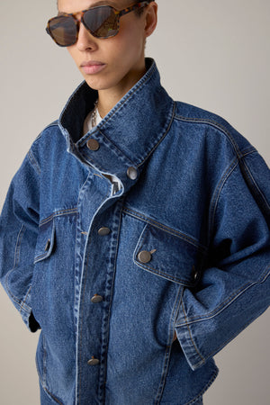 OVERSIZED AUGIE JACKET | DARK DENIM – CARON CALLAHAN