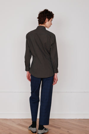 JOANNA SHIRT | BLACK & CAMEL GINGHAM SEERSUCKER