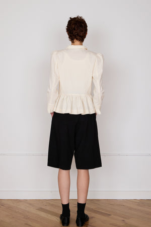 SCOTTIE CULOTTES | BLACK TROPICAL WOOL