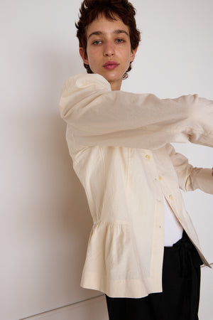 ROMEO SHIRT | CREAM CHEVRON GAUZE