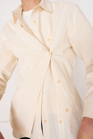 JOANNA SHIRT | CREAM DRAPEY RIPSTOCK