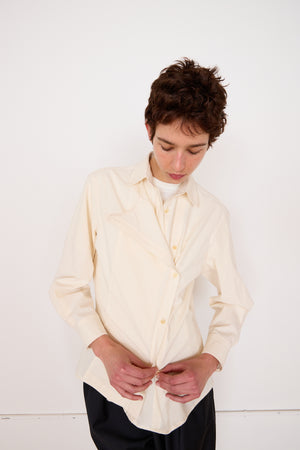 JOANNA SHIRT | CREAM DRAPEY RIPSTOCK